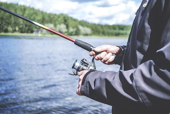 Photo of a person fishing